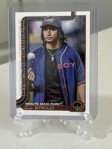 2025 Topps Series One Baseball-CJ Stroud First Pitch #FP-10 Minute Maid Park - Picture 1 of 2