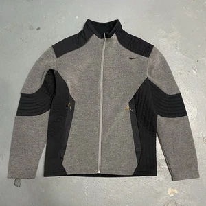 Vintage 00s Nike Fleece Athletic Full Zip Sweatshirt Large - Picture 1 of 6