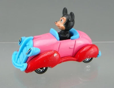 Vintage 1970's Tomica 55/56 Walt Disney Diecast 1/64 Mickey Mouse Pink Car Japan - Image 1 of 4
