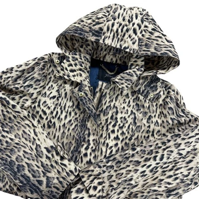 J. Abrigo de lluvia ligero con capucha estampado animal Crew talla 18 Foto 1 de 4