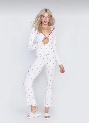 Wildfox NUEVO CON ETIQUETAS Gingerbread Get Baked Camisa para Dormir Camiseta sin Mangas Pequeña + Conjunto Foto 1 de 4