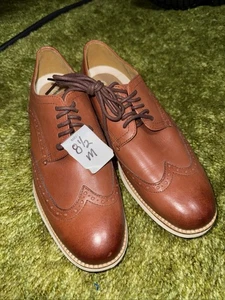 Cole Haan C26471 Braun Leder Original Grand Shortwing Oxford-Schuhe 8,5 Neu! - Bild 1 von 7