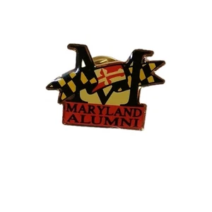 Spilla Alumni UMD Vintage Bandiera Maryland Università del Maryland Prodotti Stampati - Foto 1 di 3