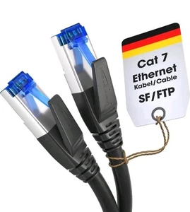 KabelDirekt - Câble réseau Cat 7 - 30 m - Cordon LAN 10 Gigabit et câble Ethernet - Photo 1/5