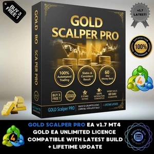 v1.7 Gold Scalper Pro EA MT4 Expert Advisor Metatrader 4 Auto Trading Forex Robo - Picture 1 of 10
