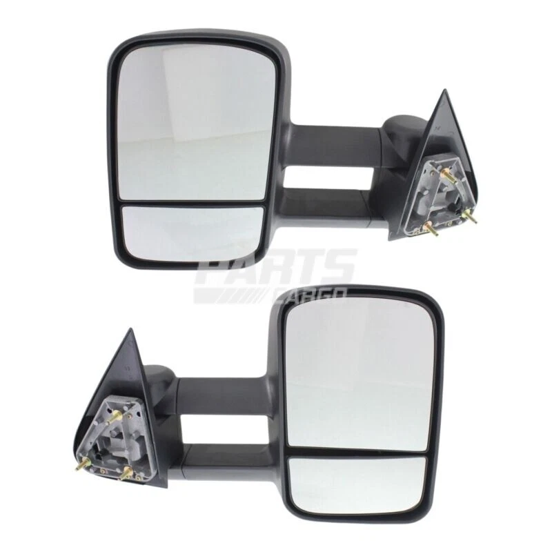 Espejo de remolque derecho y derecho ajuste manual manual plegable texturizado para 00-06 Gmc Yukon Foto 1 de 4