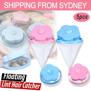 5x Washing Machine Filter Bag Floating Lint Hair Catcher Mesh Pouch Laundry Tool - Picture 1 of 18