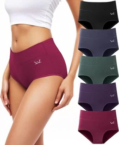 Women's Underwear High Waisted Ladies Cotton Panties Small, (5 Pack) Shencai2 - Picture 1 of 7