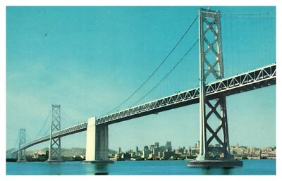 CA California San Francisco-Oakland Bay Bridge Chrome Postcard - Image 1 of 2