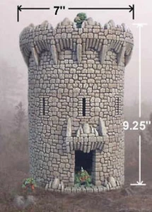 Roleplay 25mm 28mm Scenery D&D Wargame  - Fieldstone Tower 2 - Picture 1 of 4