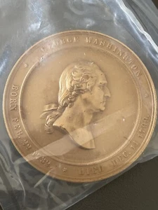 George Washington 59mm Bronze Medal - Born, Died, Cabinet Of Medals U.S. Mint - Picture 1 of 7