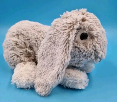 Plüsch Kaninchen Widder Hase Schlappohren Ganz Weich Grau / Weiß 22 cm Stofftier - Bild 1 von 4