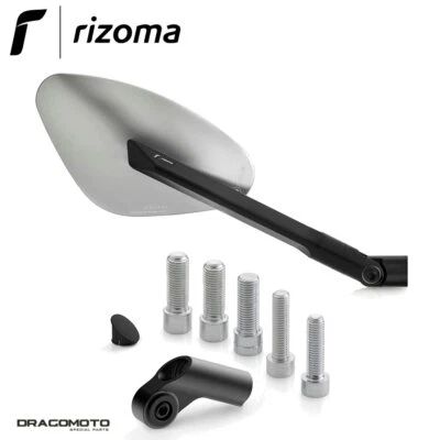 Espejo retrovisor derecho BMW R 1200 GS 2010-2012 Genesi RIZOMA BS173A BS887B plata Foto 1 de 4