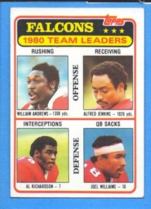 1981 Topps #244 William Andrews/Jenkins/Al Richardson/Williams Falcons TL