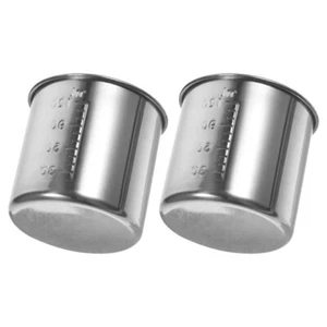 2pcs Rice Cups Portable Metal Measuring Cups Metal Measuring Cups Baking Cups - Picture 1 of 12