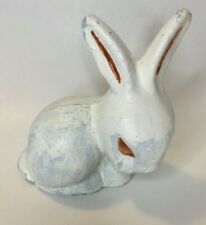 Vintage Paper Mache Painted White Rabbit 6" Tall