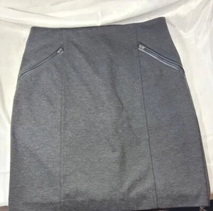 Alfani Women's Slant Pockets Knee Length Knit Pencil Skirt - Charcoal - Size 12 - Picture 1 of 5