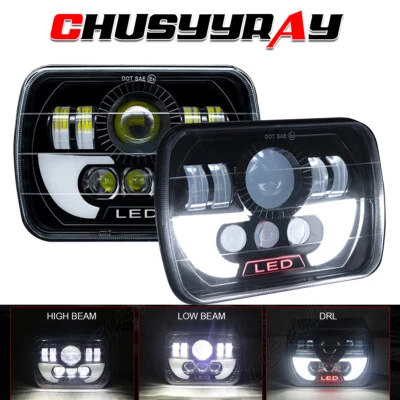 Faro LED haz alto/bajo DRL para Mitsubishi Mighty-Max 1983-95 7x6" 5x7" Foto 1 de 4