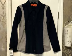 DICKIES WOMEN'S WORK SHIRT COLOR BLOCK LONG SLEEVES SIZE SMALL NEW WITH TAG - Picture 1 of 10