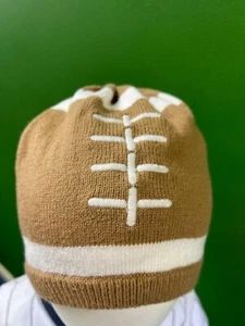 American Football Pigskin Knitted Woolly Hat Beanie Toddler 2T-3T - Picture 1 of 1