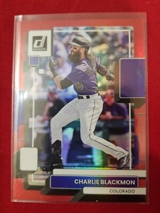 2022 DONRUSS  Charlie Blackmon RED HOLO  #98 Colorado Rockies