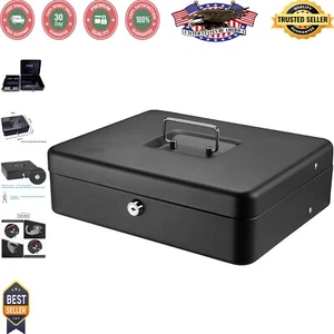 Durable Money Safe with Removable Tray & Rounded Corners - 0.21 Cu Ft Size - Picture 1 of 11