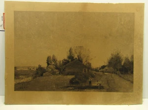 Vintage Etching Georges Garen After Corot Landscape Farmhouse Road Signed Art - Bild 1 von 5