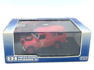 Universal Hobbies 1523 Land Rover Series III Marseille fire brigade OLD STOCK#AF - Immagine 1 di 4
