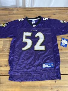 Ray Lewis Baltimore Ravens Football Jersey Youth Large RBK On Field