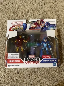 Mega Man X Marvel Iron Man 4" Actionfigur 2-Pack MIP Gamer Vers 2017 Hasbro - Bild 1 von 2