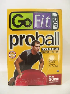 GoFit Proball Stability Exercise Ball DVD Pump 65CM New in Box Complete - Picture 1 of 9