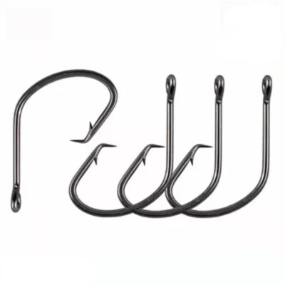 100PCS Offset Sport Octopus Circle Fishing Hooks High Carbon Steel Saltwater - Image 1 of 4