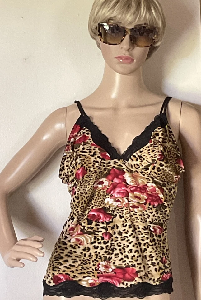 Camisola Estampado Leopardo y Rosa Floral de Donna L'Oren Etiqueta Dorada Talla XL Foto 1 de 4