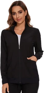 Scrub Jackets for Woman, Zip Front Nurse Jacket, 4-Way Stretch Fabric - Picture 1 of 12