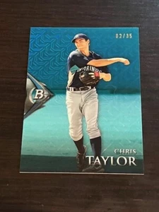 CHRIS TAYLOR prospect rc 2014 Bowman Platinum JAPAN FRACTOR #d /35 - Picture 1 of 2