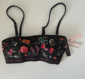 Victorias Secret Swim Bikini Top Dark Floral Size XS - New With Tags - Imagen 1 de 10