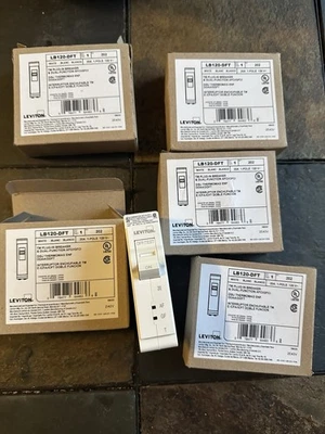 5 interruptores Leviton de un solo polo 20a GF AF Foto 1 de 3