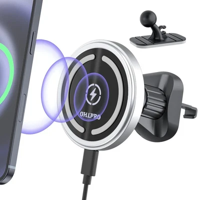 Caricatore Wireless Magnetico per Auto,15W Ricarica Veloce,Supporto Auto Magsafe - Immagine 1 di 4