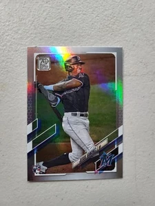 2021 Topps Jesus Sanchez #269 Rainbow Foil Rookie Miami Marlins NM Free Shipping - Picture 1 of 2