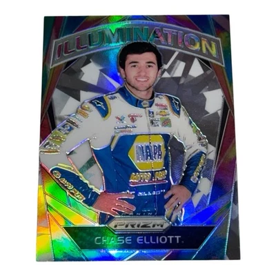 Chase Elliott card 2018 PANINI PRIZM REFRACTOR ILLUMINATION NAPA HMS #9 I-7 - Image 1 of 2