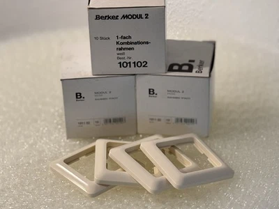 Berker Modul 2 weiß glänzend 1-fach Rahmen 101102 cremeweiß 21776 Einfach Neu - Bild 1 von 2