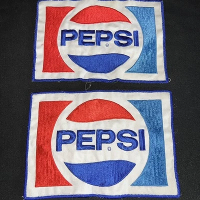 Lot Of 2- Vintage Pepsi Cola Large 8 1/2 X 6 Sew On Patch For Jacket Back - Image 1 of 4