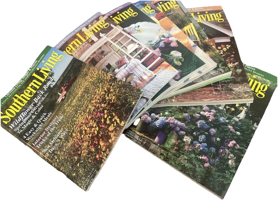 Southern Living Magazines Lot of 7 1999 Recipes House Plans Decorating Travel Foto 1 de 4