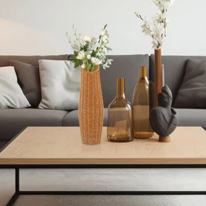 3 Pack Rattan Vase Gross Bodenvase Groß Container Rattanvase Dekorative Büro - Bild 1 von 12