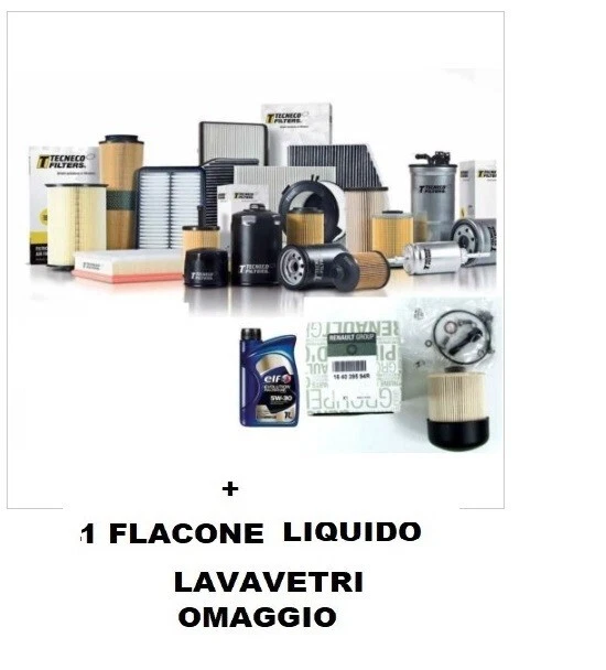 KIT TAGLIANDO 4 FILTRI + 5 LT ELF 5W30 DACIA DUSTER 2 1.5 DCI 109CV 110CV - Image 1 of 1