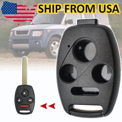 For Honda 2003-2012 Accord Civic CR-V Crosstour Remote  Key Case Fob Uncut Shell Foto 1 de 4