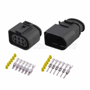 For VW Audi & Skoda 6 Pin Male Female Connector Plug Kit 1J0973733 1J0973833 - Picture 1 of 5