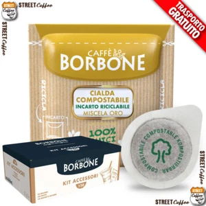300 Cialde Caffè Borbone Miscela Oro Gialla Filtrocarta ESE 44 + Kit accessori - Foto 1 di 1
