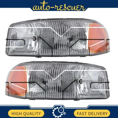 Conjunto de faros izquierdo derecho TYC 2x para GMC Sierra 1500 1999 a 2006 Foto 1 de 4