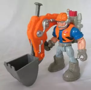 Rescue Heroes Construction Digger RIP ROCKEFELLER Action Figure TOY 77092 Scoop - Picture 1 of 3